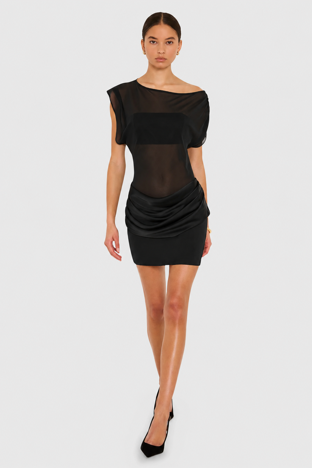 Olandria Mini Dress - Black