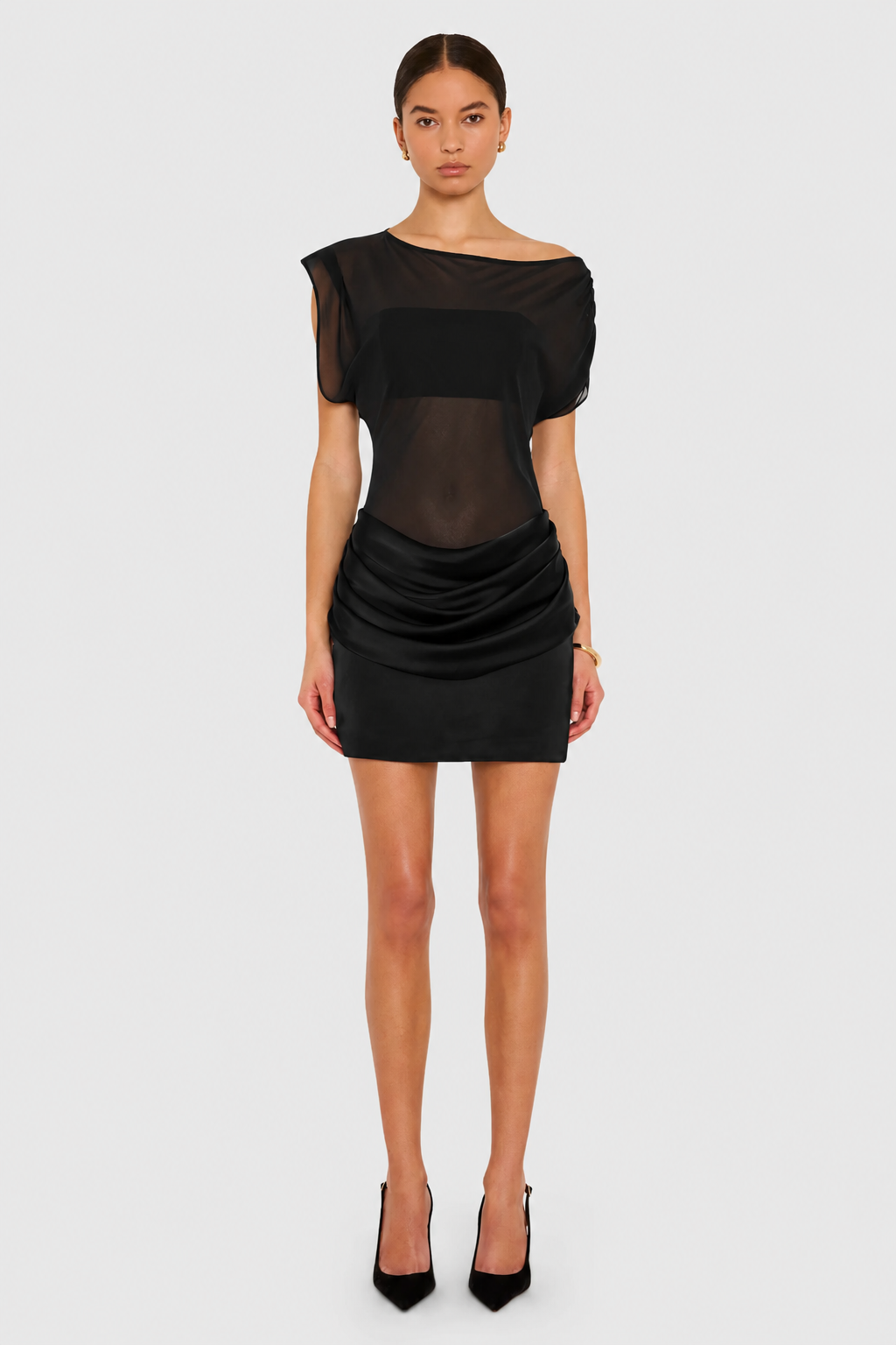 Olandria Mini Dress - Black