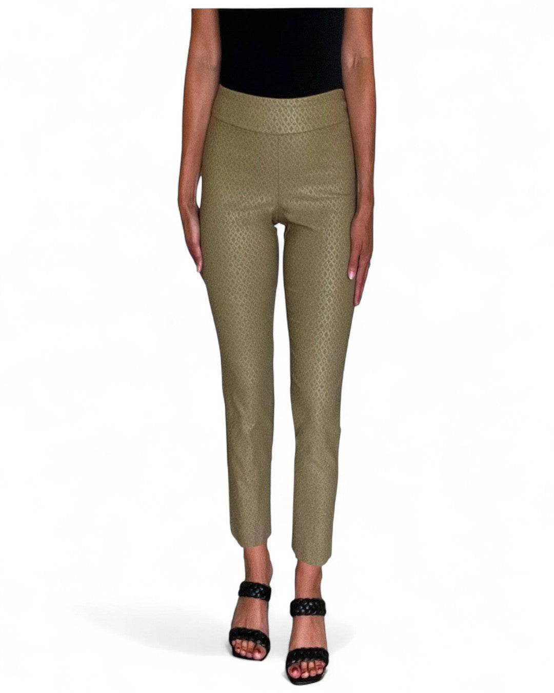 Krazy Larry P507 Pull on Pant - Taupe Foil