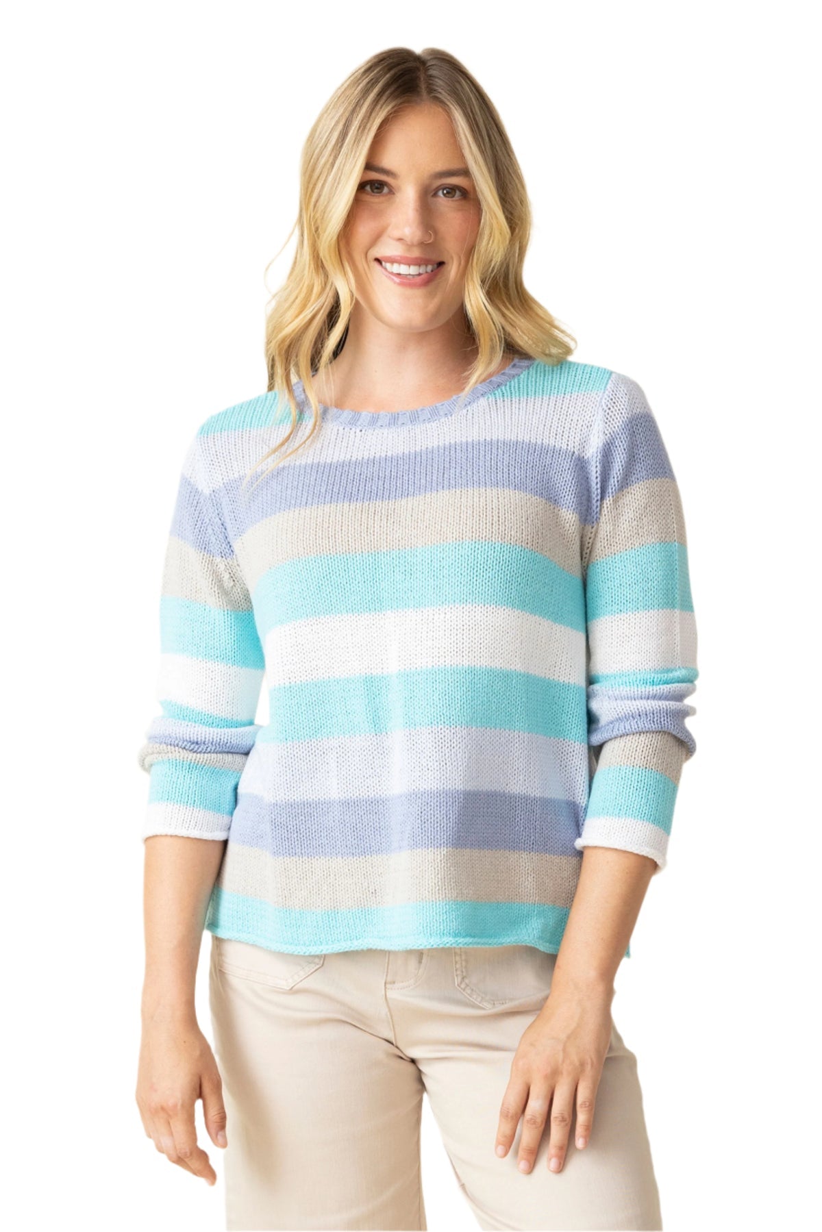 Habitat | Seaside Stripe Pullover - Hydrangea