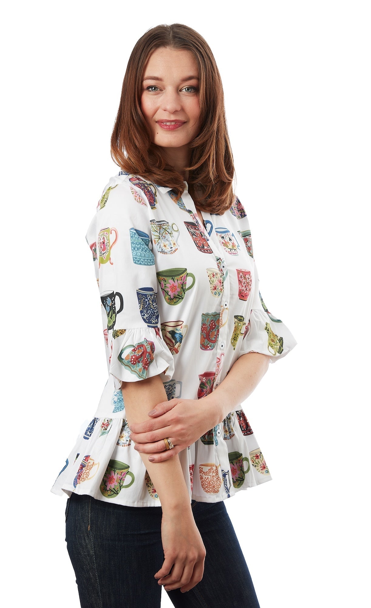 Dizzy - Lizzie | Peplum Top Coffee Mugs | Cloister Collection | Tops