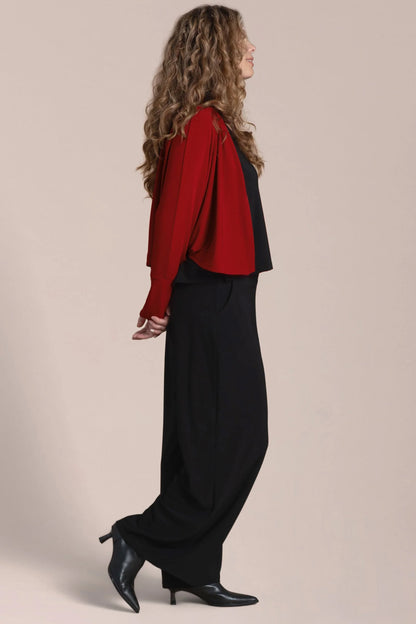 Sympli | Honeycomb Shrug - Red