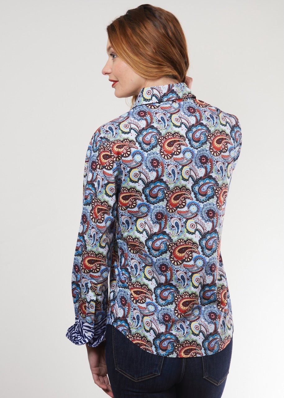 Dizzy Lizzie | Rome Shirt Blue Paisley | Cloister Collection | SHIRT