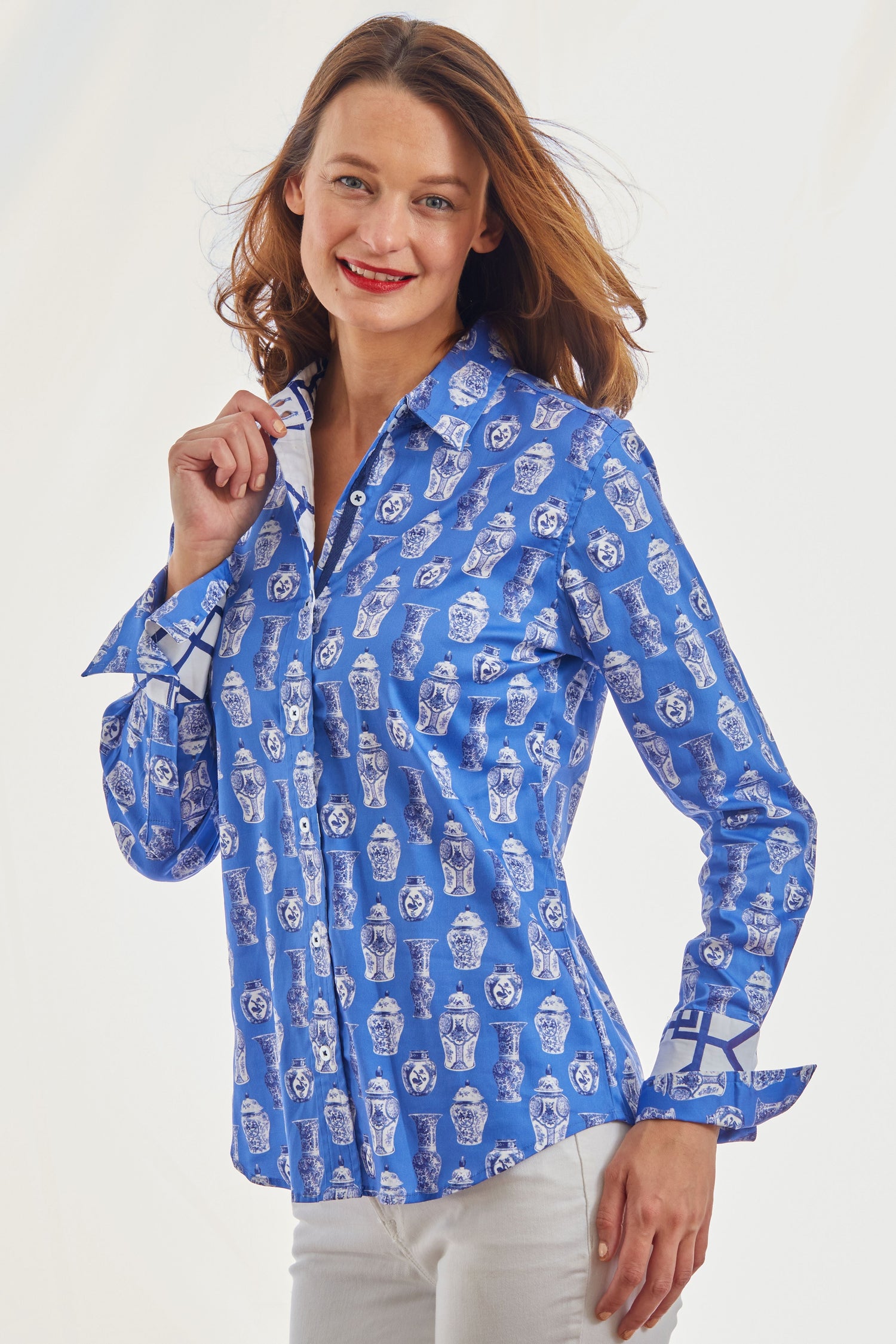 Dizzy Lizzie | Rome Shirt Chinoiserie Pattern | Cloister Collection | SHIRT