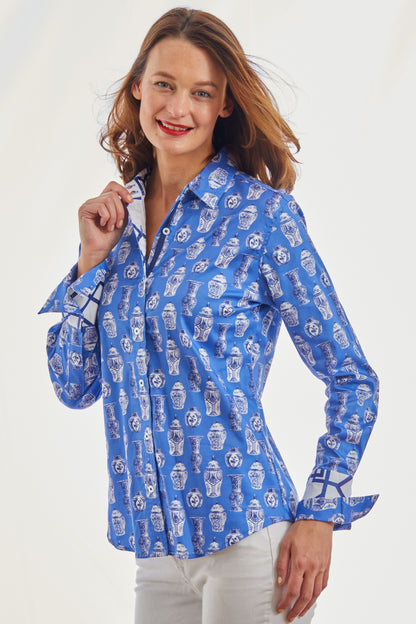 Dizzy Lizzie | Rome Shirt Chinoiserie Pattern | Cloister Collection | SHIRT