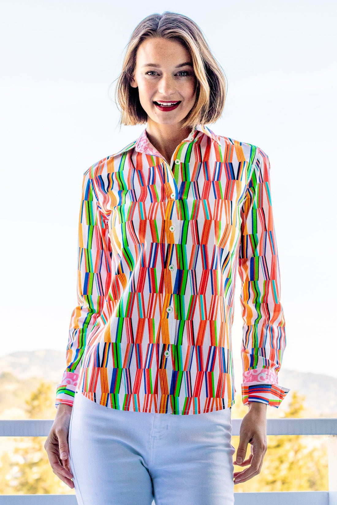 Dizzy Lizzie | Rome Shirt in New Kaleidoscope Print | Cloister Collection | SHIRTS