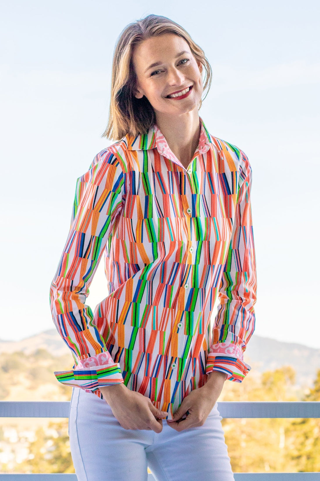 Dizzy Lizzie | Rome Shirt in New Kaleidoscope Print | Cloister Collection | SHIRTS