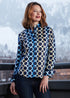Dizzy Lizzie | Rome Shirt Navy Ground Olympic Print | Cloister Collection | SHIRT