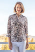 Dizzy Lizzie | Rome Shirt with 3/4 Sleeve Cheetah Print | Cloister Collection | SHIRTS