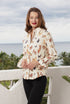 Dizzy Lizzie | Rome Shirt With Doggies And Kitties Sipping Cocktails | Cloister Collection | TOPS