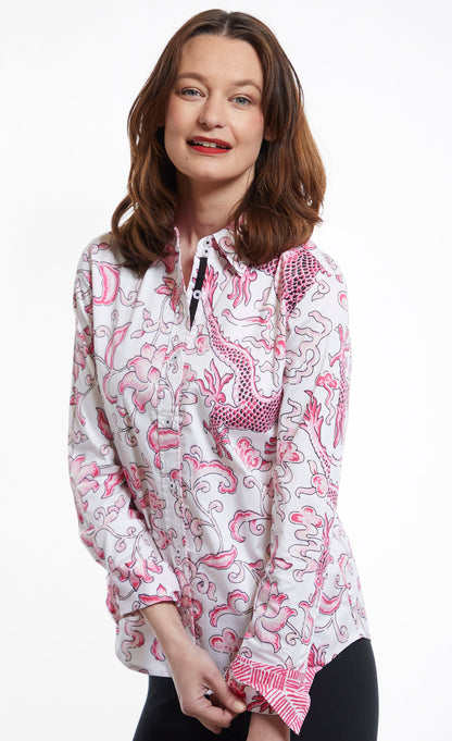 Dizzy - Lizzie | Rome Shirt with Pink Dragon Print | Cloister Collection | SHIRT