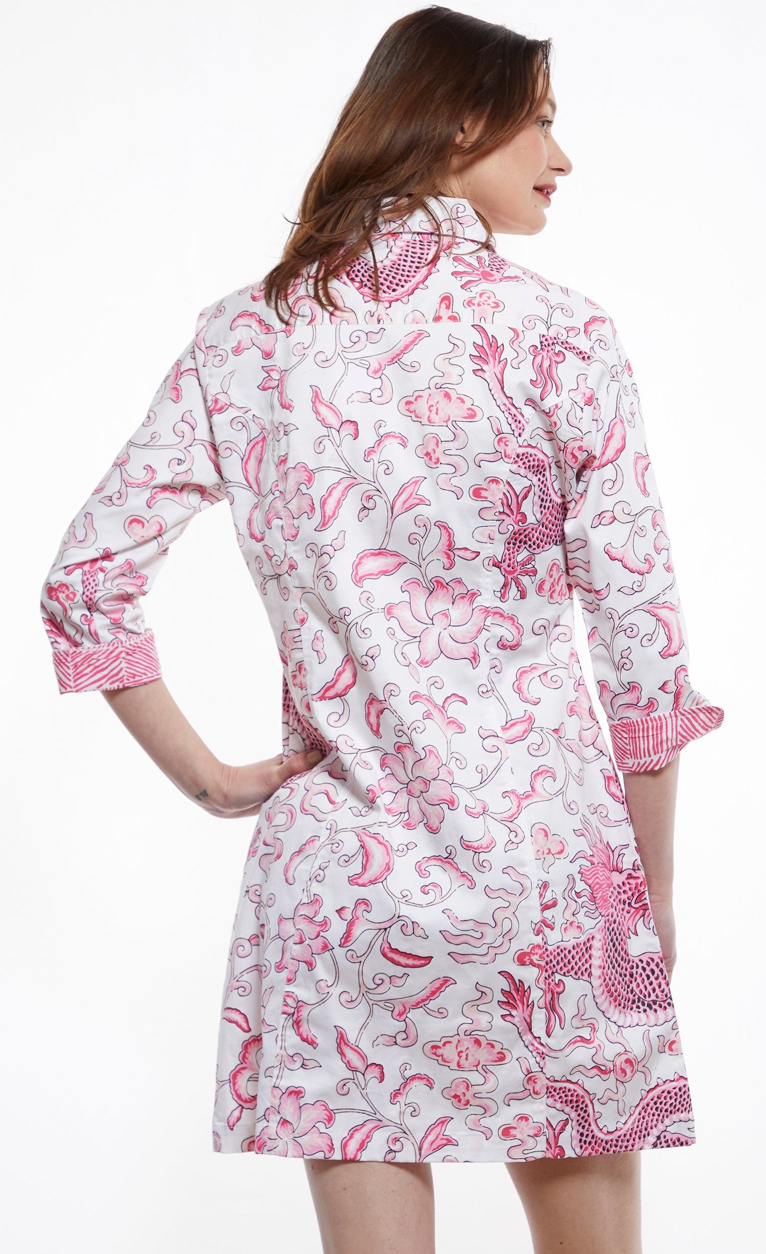 Dizzy - Lizzie | Sag Harbor Dress with Pink Dragons | Cloister Collection | DRESSES