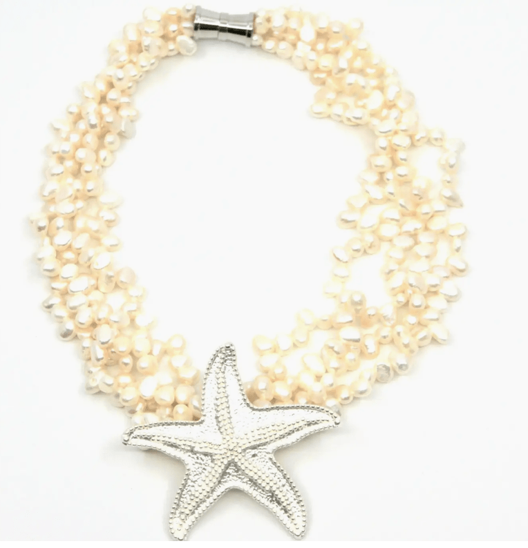 Sea Lily | Sea Lily | Freshwater Pearls W/starfish necklace | Cloister Collection | JEWELRY