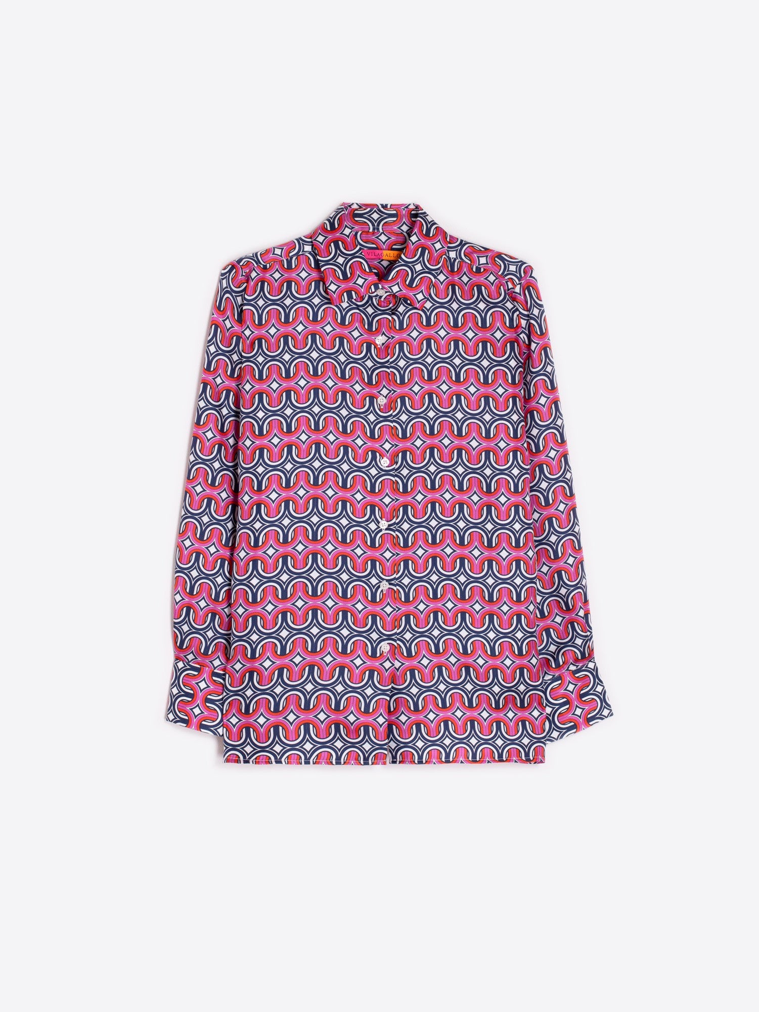 Vilagallo | Silk Geometric Top