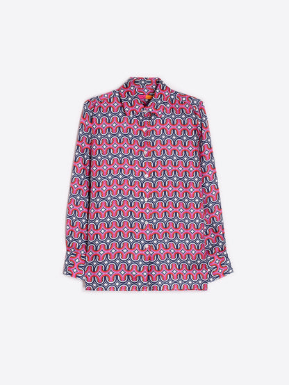 Vilagallo | Silk Geometric Top