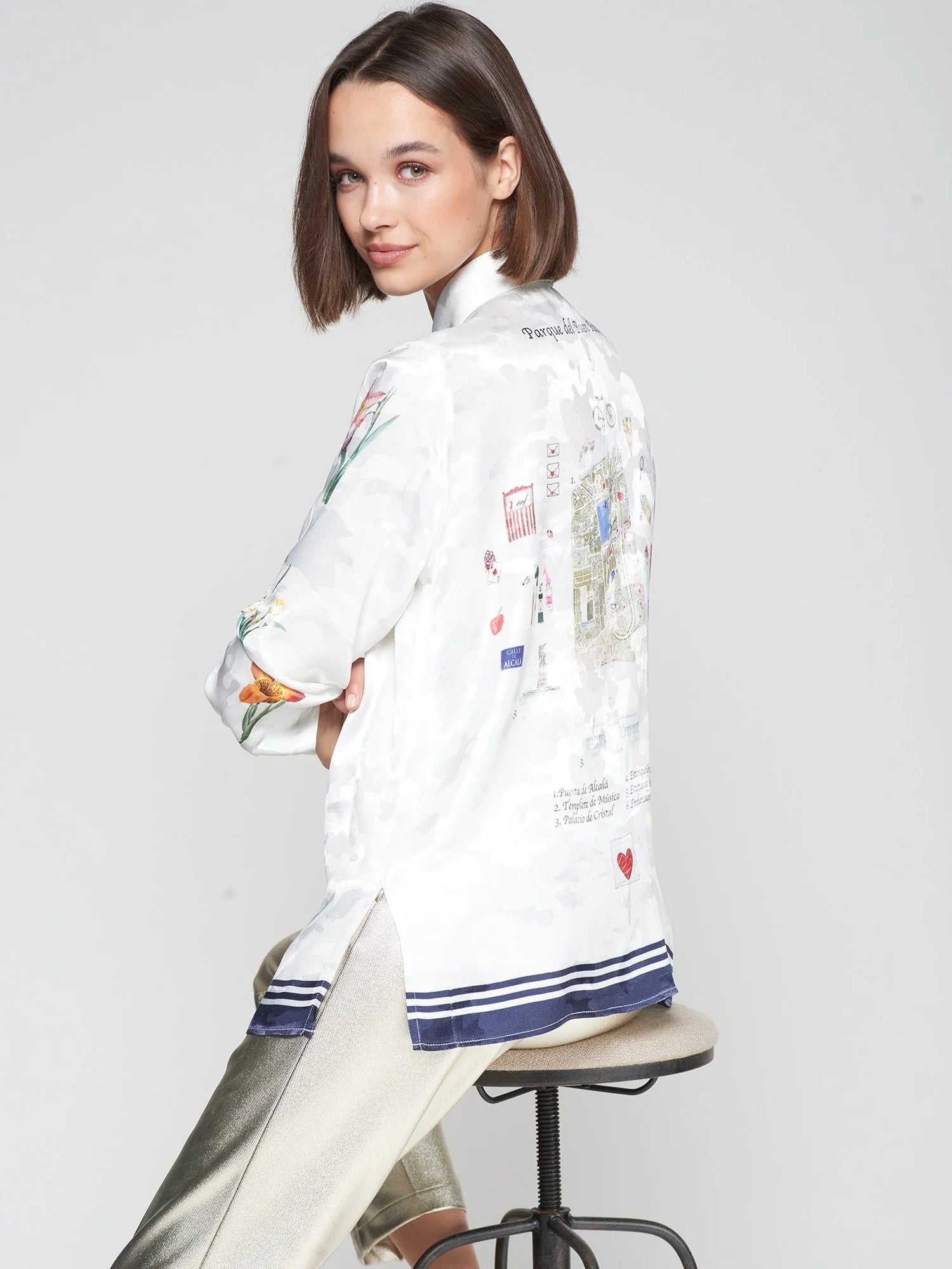 Vilagallo | Jaquard Print Top