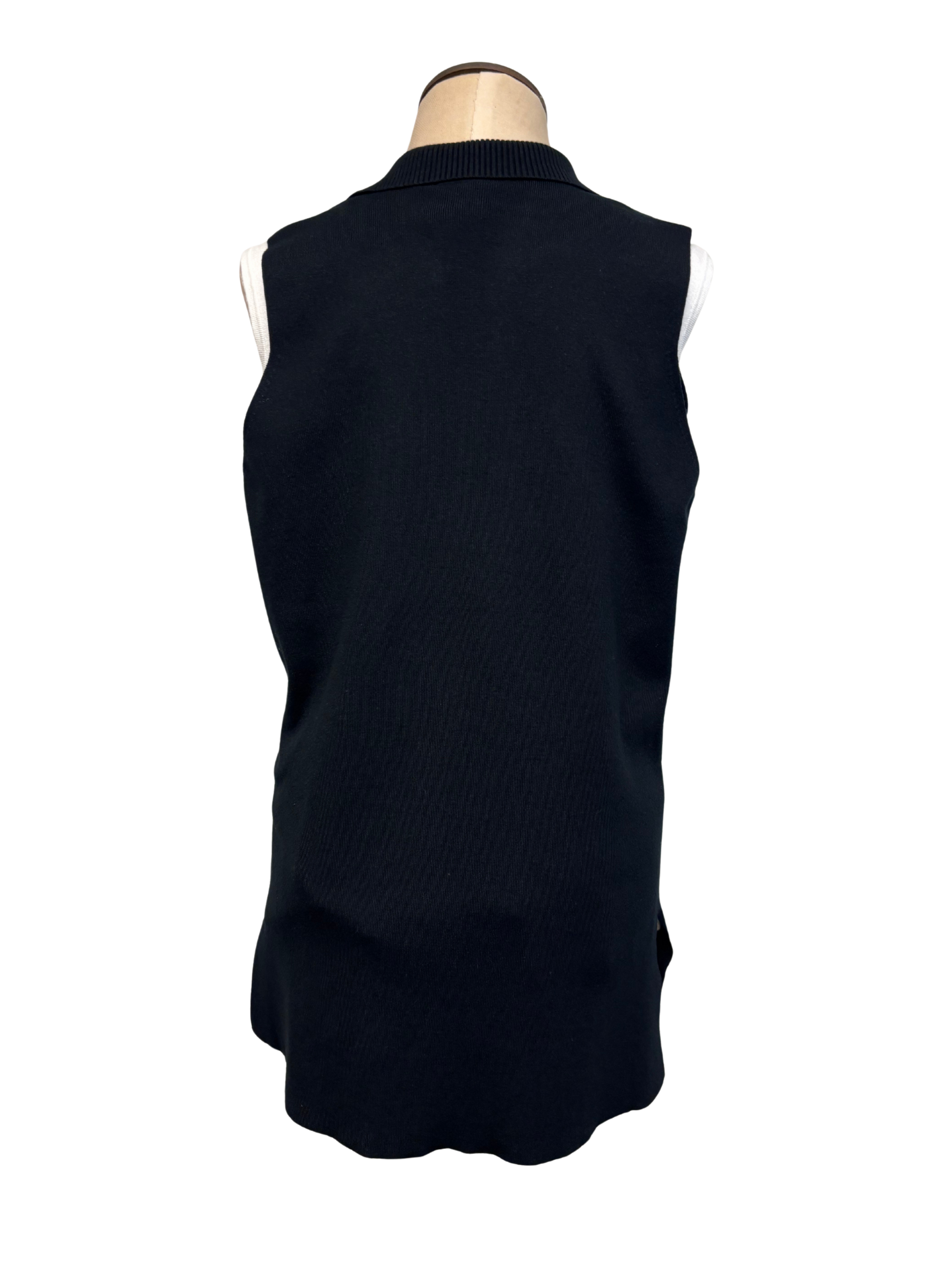 Black Notch Colar Vest