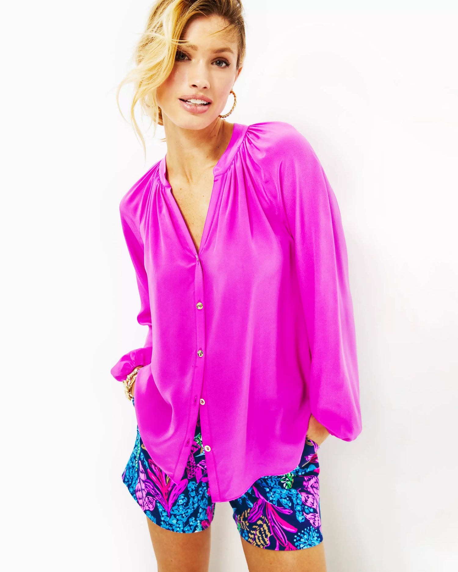 Lilly Pulitzer | Saige Long Sleeve Silk To
