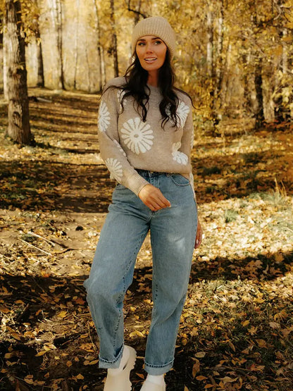 Cloister Collection| Floral Knit Sweater