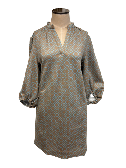 Boho Chic | Faux Suede Geometric Dress