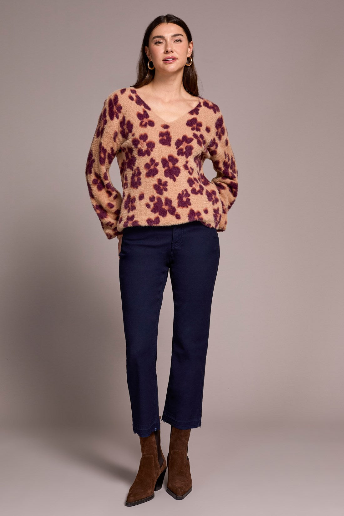 Flower Fall Wear 2 Ways Sweater