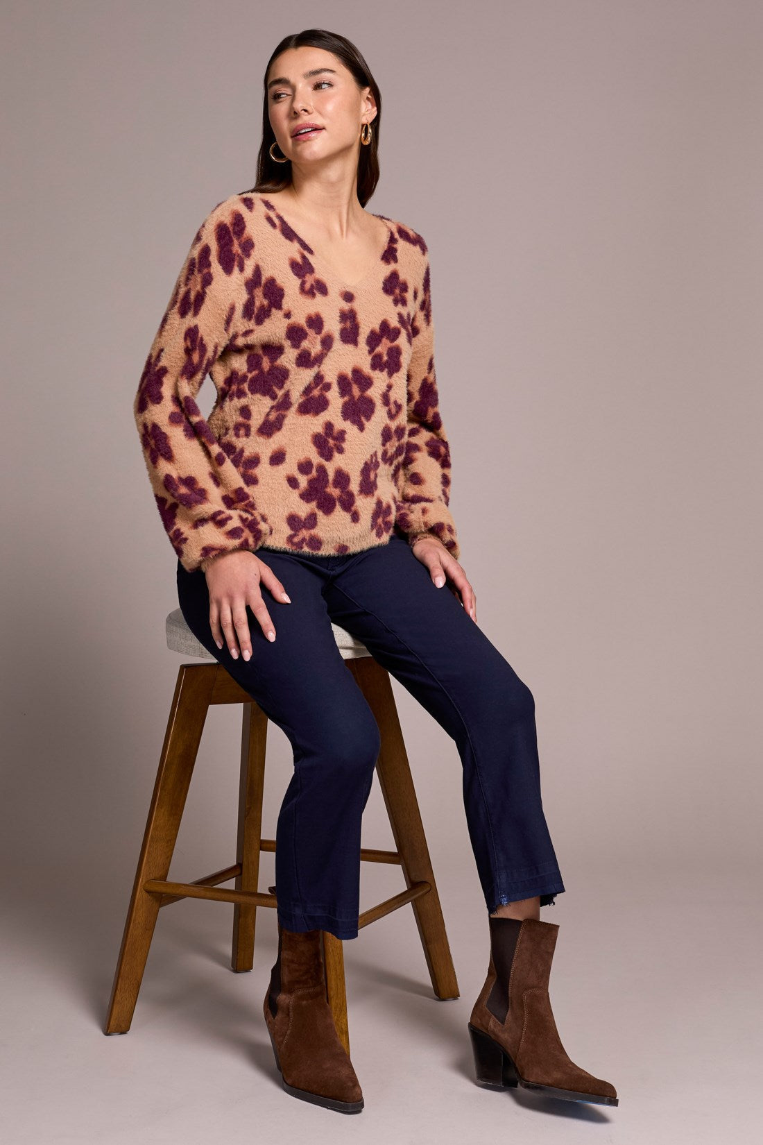 Flower Fall Wear 2 Ways Sweater