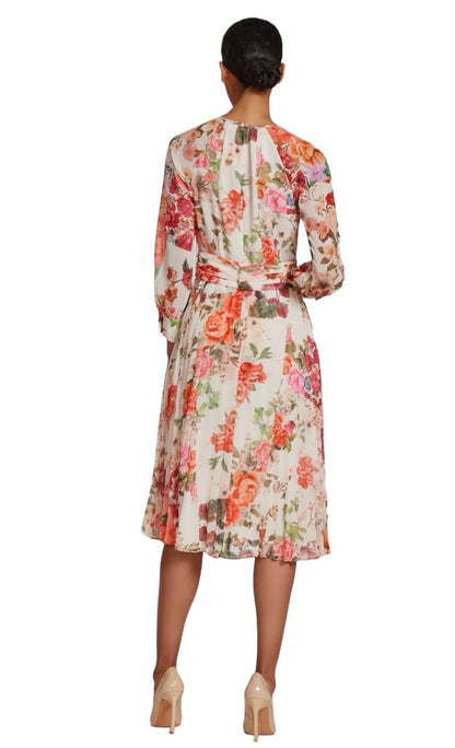 Teri Jon | Teri Jon | Floral Pleated Dress | Cloister Collection | COCKTAIL