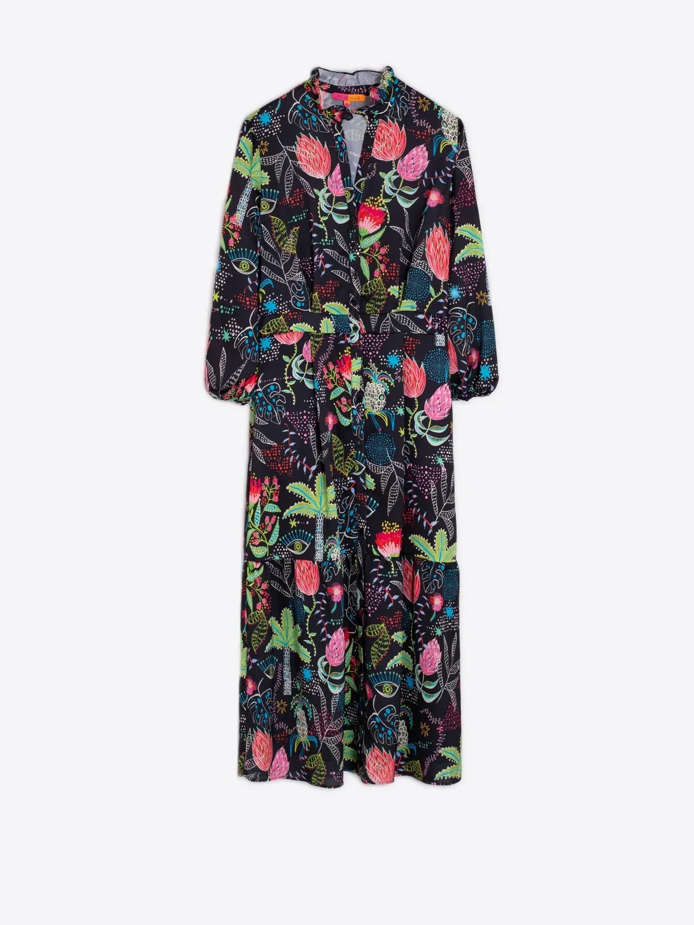 Vilagallo | Midi Island Floral Dress