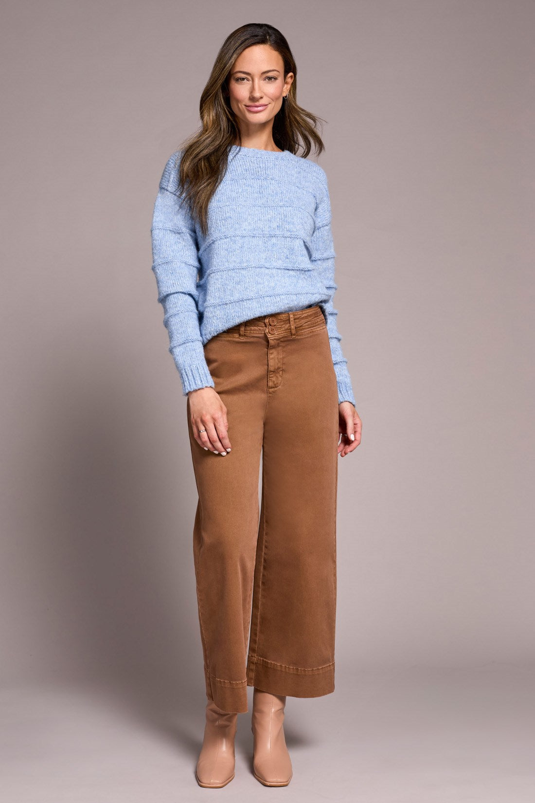 Tribal | High Rise Fly Front Palazzo Pants