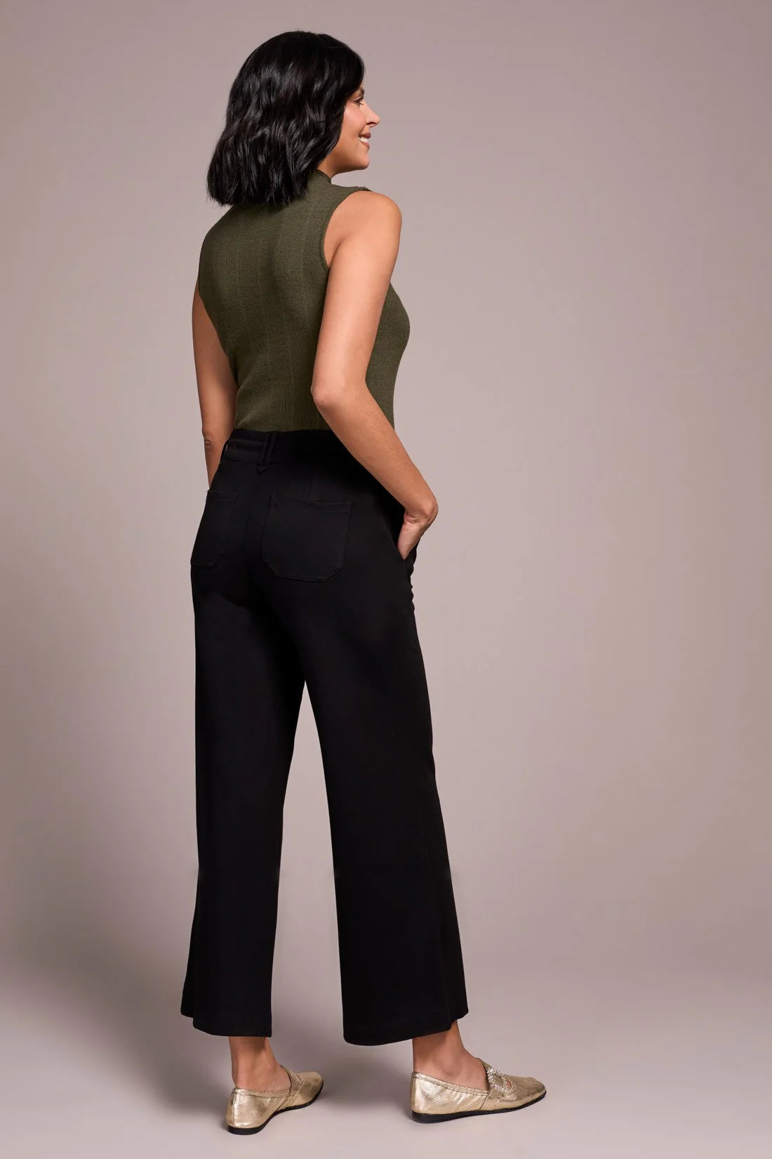 Signature Everybody Stretch Ponte Palazzo Pull-On Pants