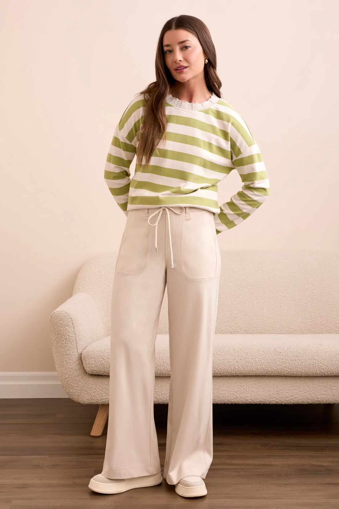 Signature Everybody Stretch Ponte Palazzo Pull-On Pants