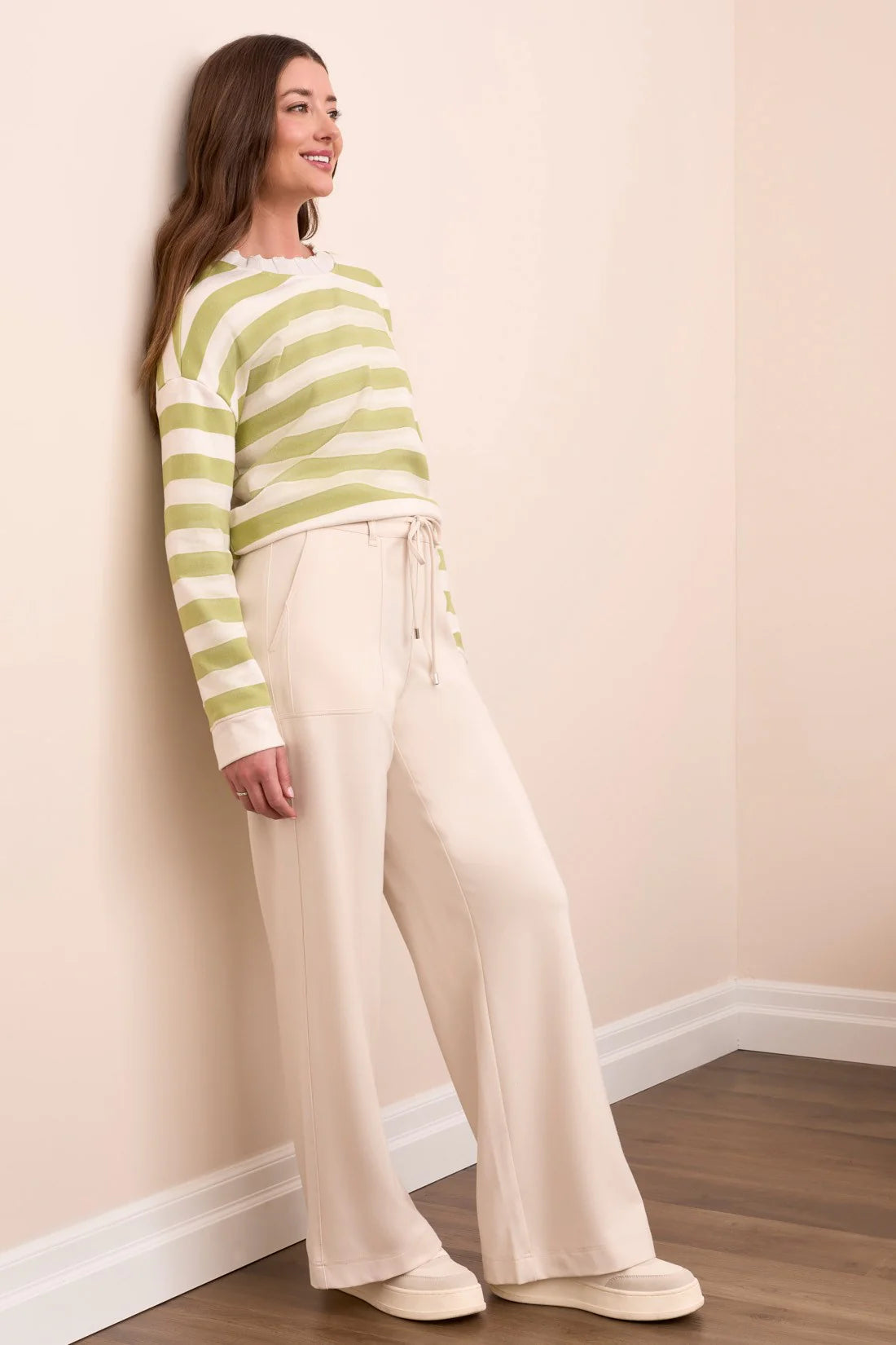 Signature Everybody Stretch Ponte Palazzo Pull-On Pants