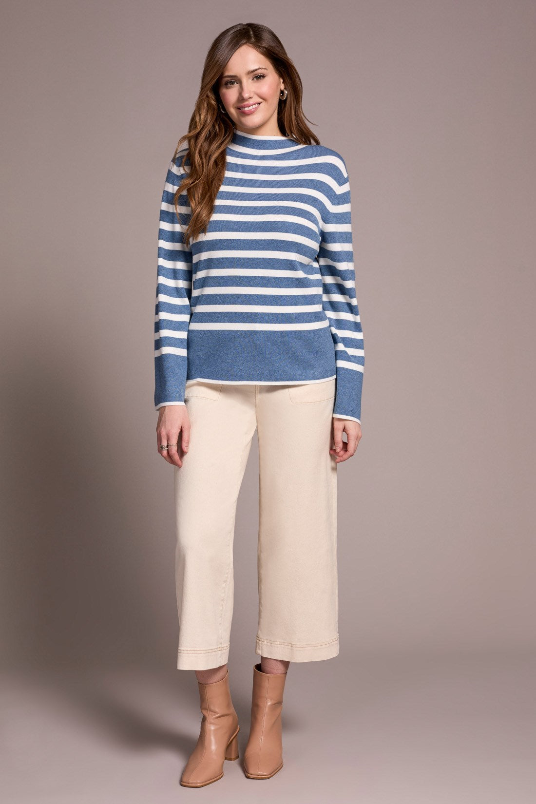 Tribal | Long Sleeve Funnel Neck Sweater