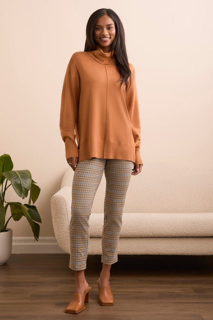 Tribal | Drop Shoulder Turtle Neck Sweater