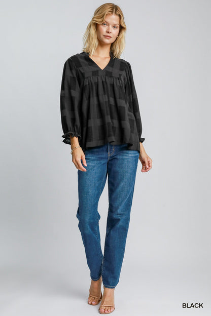 Umgee Usa | Umgee Usa | Square Jacquard High Neck Top | Cloister Collection | CONTEMPORARYSP