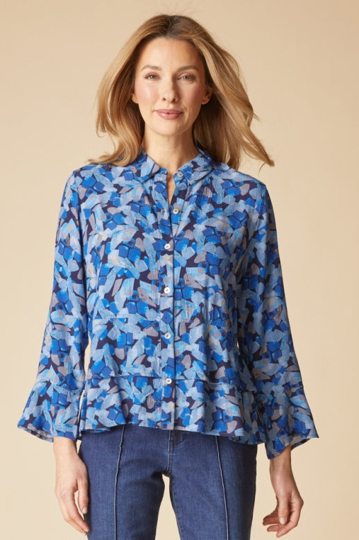 Rayon Crepe Painted Stones Top