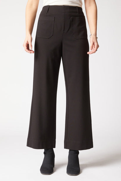 Habitat | Luxe Ponte Flood Pant - Black