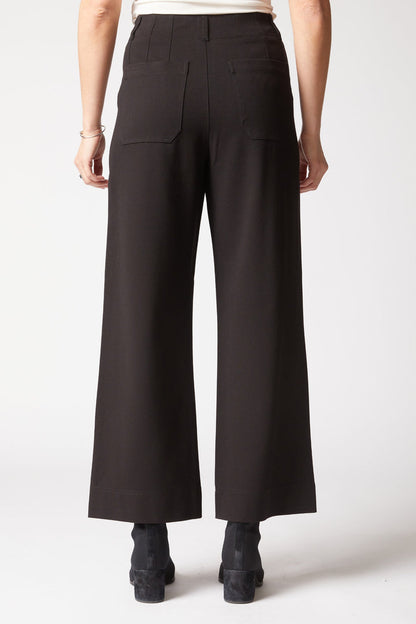 Habitat | Luxe Ponte Flood Pant - Black