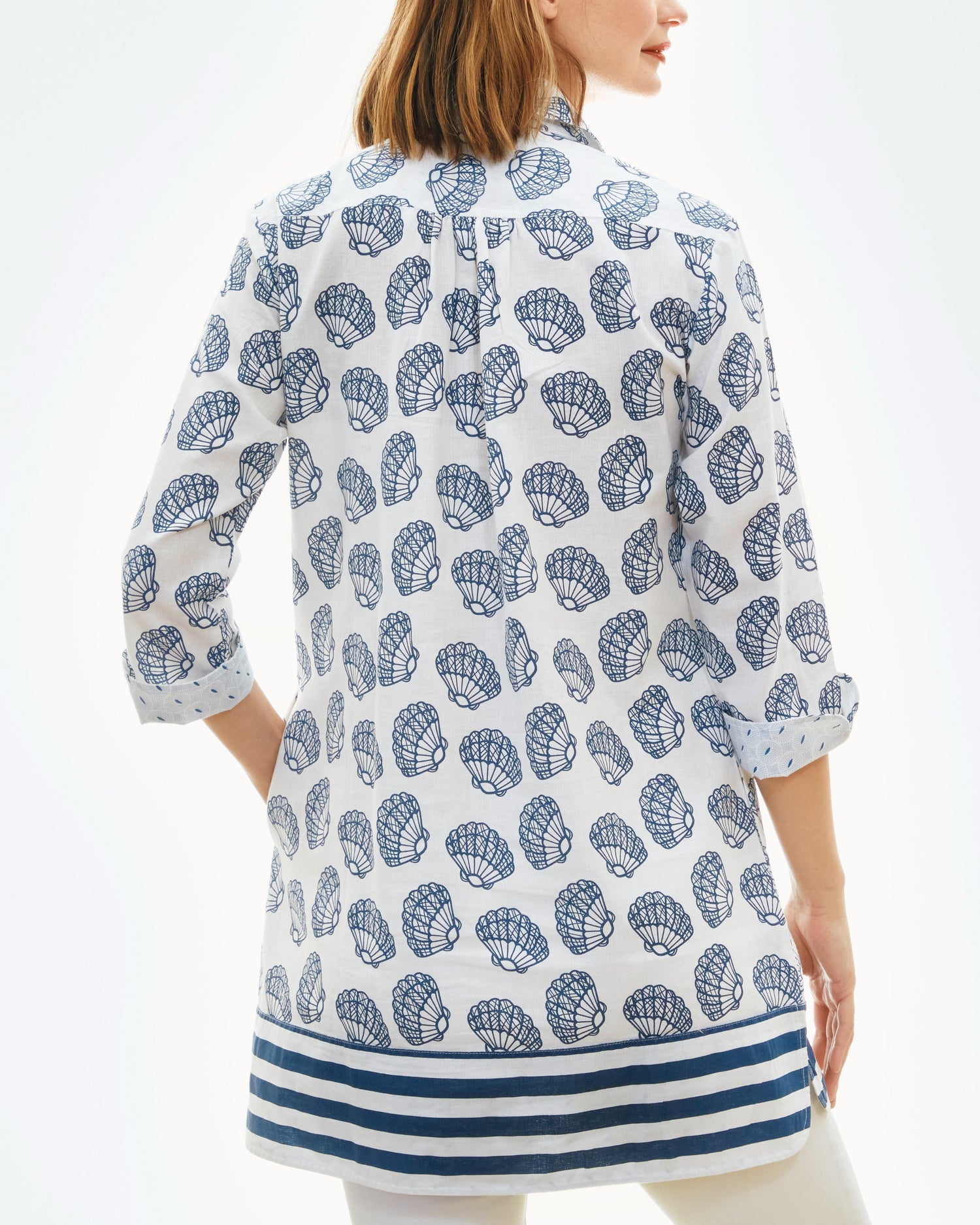 Dizzy - Lizzie | Vail Tunic Beach Shell Border Print | Cloister Collection | SHIRT