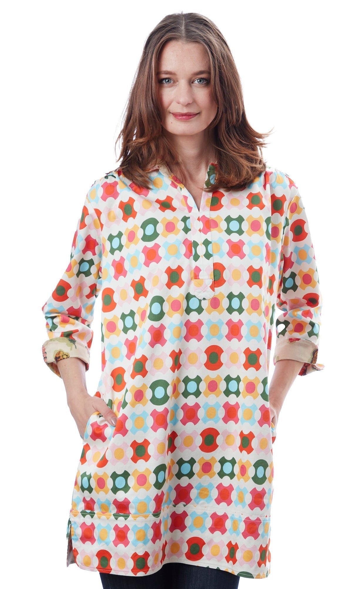 Dizzy - Lizzie | Vail Tunic Colorful Geometric Pattern | Cloister Collection | TUNIC