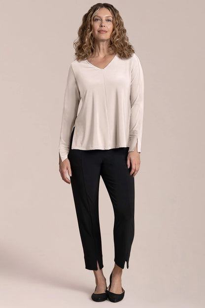 Sympli | Suitable Split Sleeve Top - Tapenade