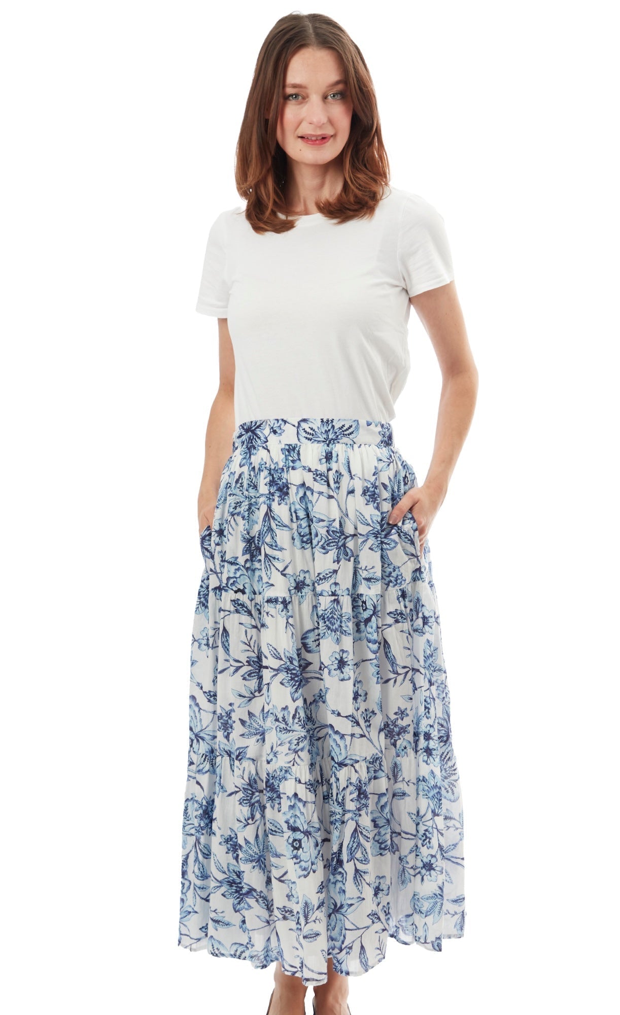 Dizzy - Lizzie | Woodstock Skirt Blue White | Cloister Collection | SKIRT