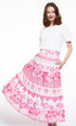 Dizzy Lizzie | Woodstock Skirt with Pink Ikat Print | Cloister Collection | SKIRT