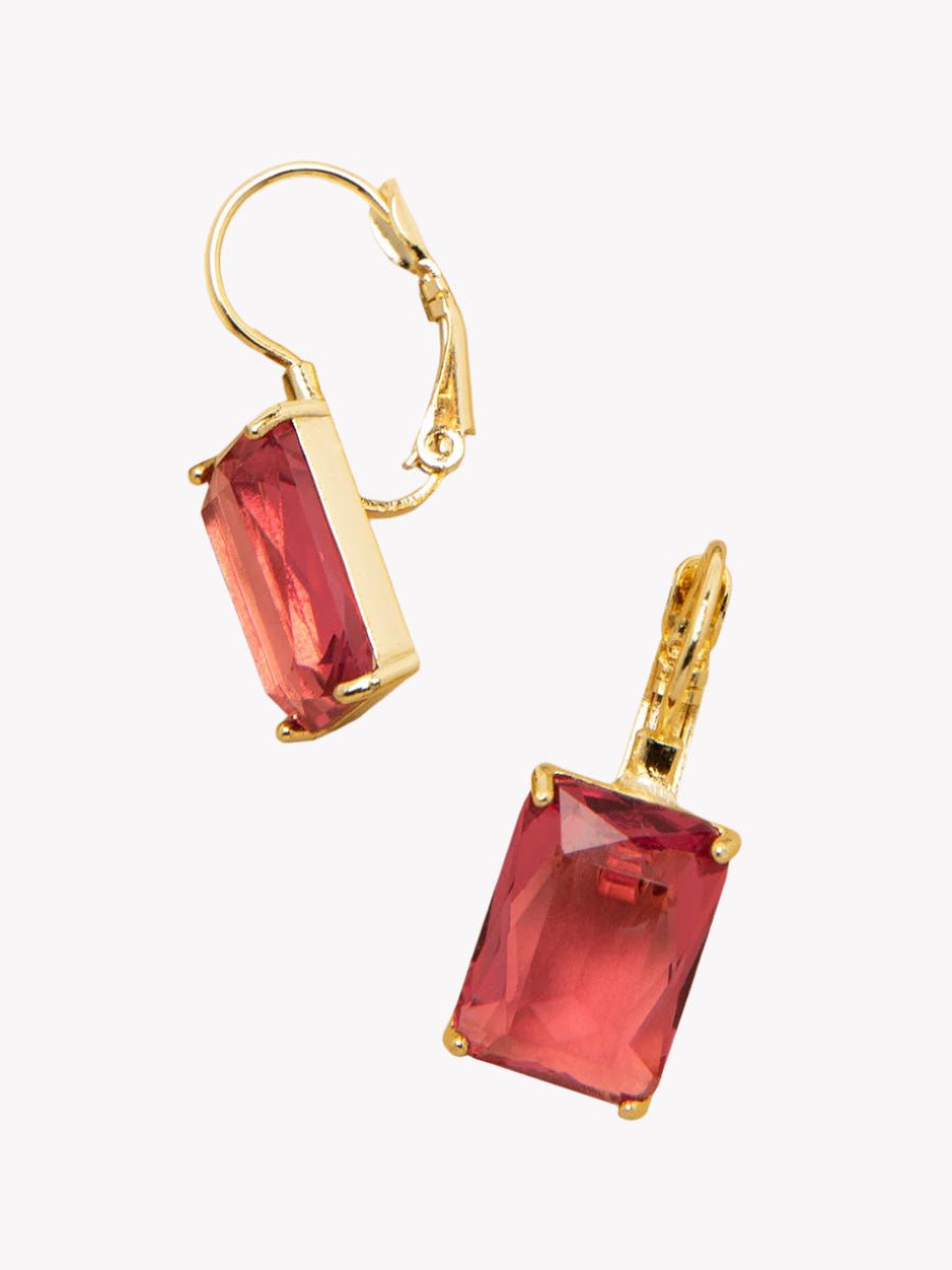 Zenzii | Zenzii | Ellie Crystal Drop Earring - Hot Pink | Cloister Collection | JEWELRY