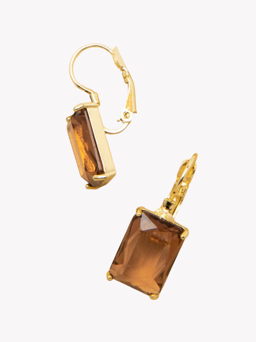 Zenzii | Zenzii | Ellie Crystal Drop Earring - Topaz | Cloister Collection | JEWELRY