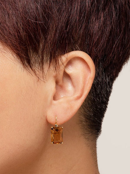 Zenzii | Zenzii | Ellie Crystal Drop Earring - Topaz | Cloister Collection | JEWELRY