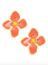 Zenzii | Zenzii | Enamel Flower Stud Orange | Cloister Collection | JEWELRY