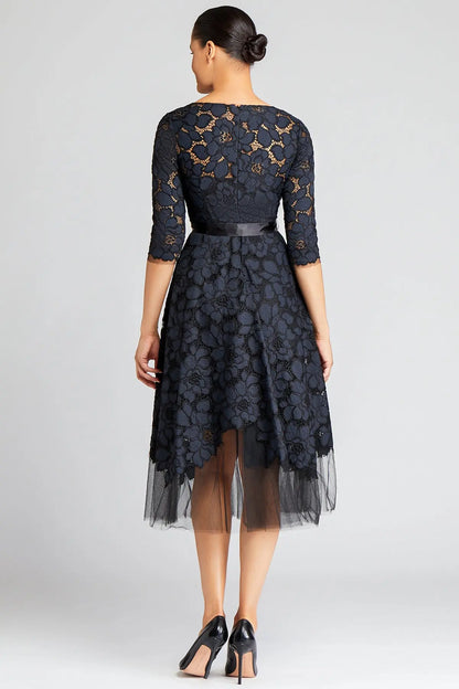 Teri Jon | Lace V-neck Dress | Teri Jon | Cloister Collection Designer Fashion