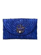 Load image into Gallery viewer, Haute &amp; Happy | Handwoven Clutch Blue
