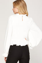 Load image into Gallery viewer, Cloister Collection | Ls Smocked Peplum Top
